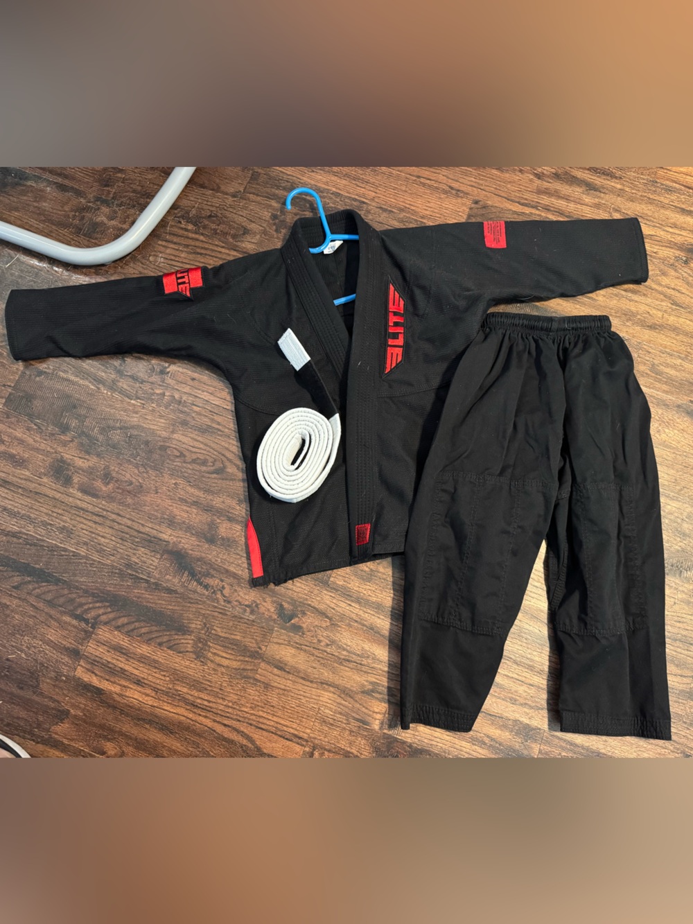 Elite Kids Black Jiu-Jitsu Gi with White Belt